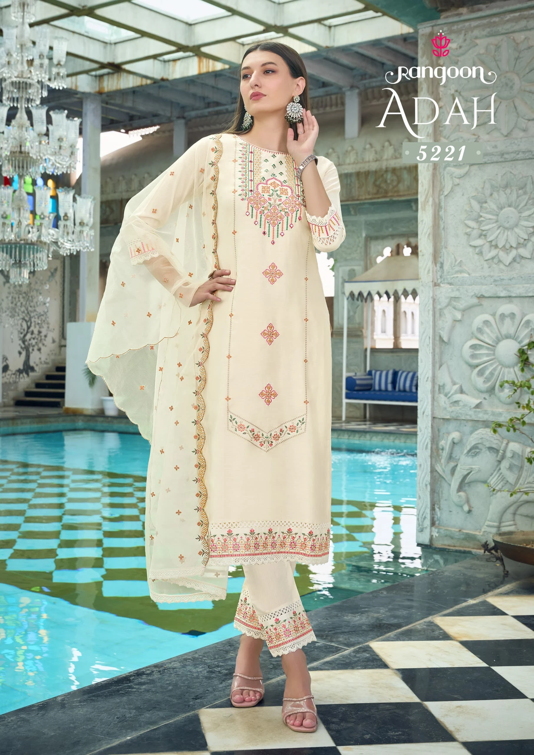 Rangoon Adah Viscose Wholesale Readymade Salwar Suit Catalog — Wholesale Salwar Suits, Rangoon wholesale from Surat - Gallery Image 2